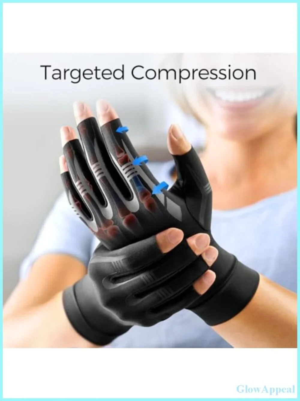 Compression Arthritis Gloves for Pain Relief – Fingerless Support for Carpal
